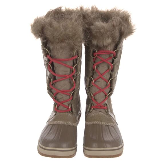 Sorel Tofino II Boot, Khaki Waterproof Winter Boots, Gold Faux Fur Glam Boot - Picture 3 of 5